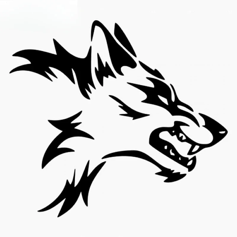 Car Sticker Fashion Beast Wolf Head Decals Race Car Vinyl Stylish Car Body Stickers Cover