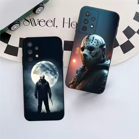 Film Horror J-Jason Voorhees Phone Case For Samsung Galaxy A13,A21s,A22,A31,A32,A52,A53,A71,A80,A91 Soft Black Phone Cover