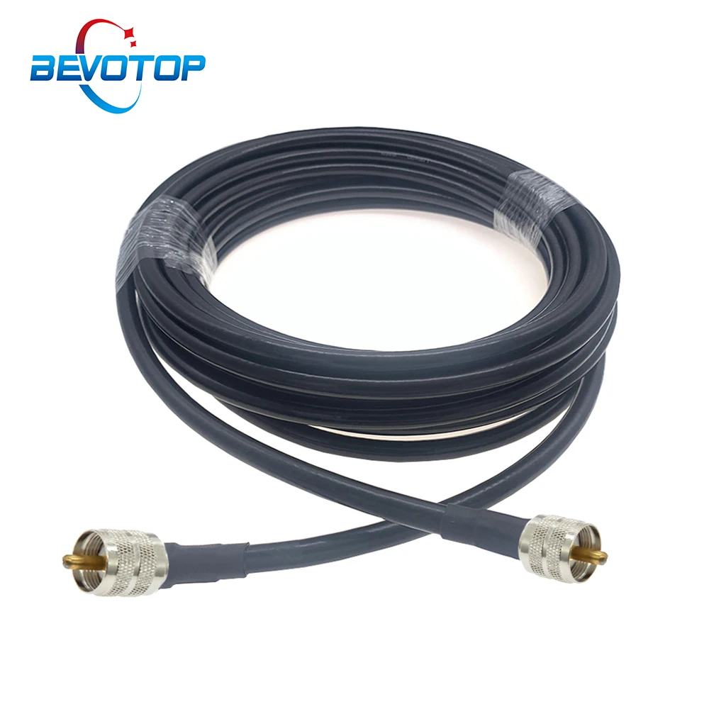 RG213 Cable PL259 UHF Male to UHF Male PL259 Plug 50 Ohm Low Loss Pigtail Extension Jumper for CB Radio Ham Radio FM Transmitter