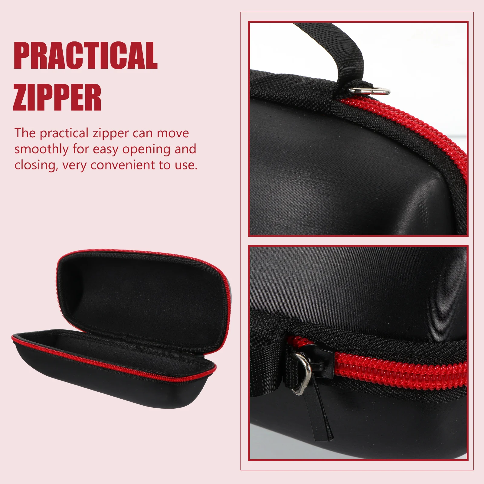 

Portable Wireless Speaker Case Black Eva Mic Storage Pouch Dustproof Drop Resistant for and Audio Gear