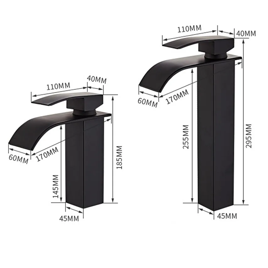 Bathroom Gold Faucet for Basin Waterfall Hot and Cold Mixer Stainless Steel Material Bathroom Washbasin Accessories