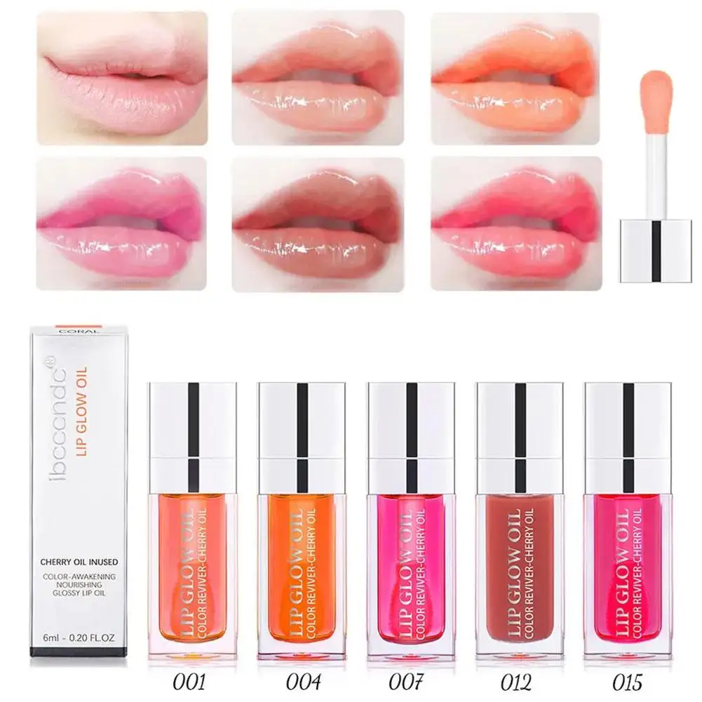 Óleo hidratante para lábios, Revestimento para batom, Soro de lábios plumper colorido, Bb Lips, Tratamento com óleo de brilho, R5W8, 6ml