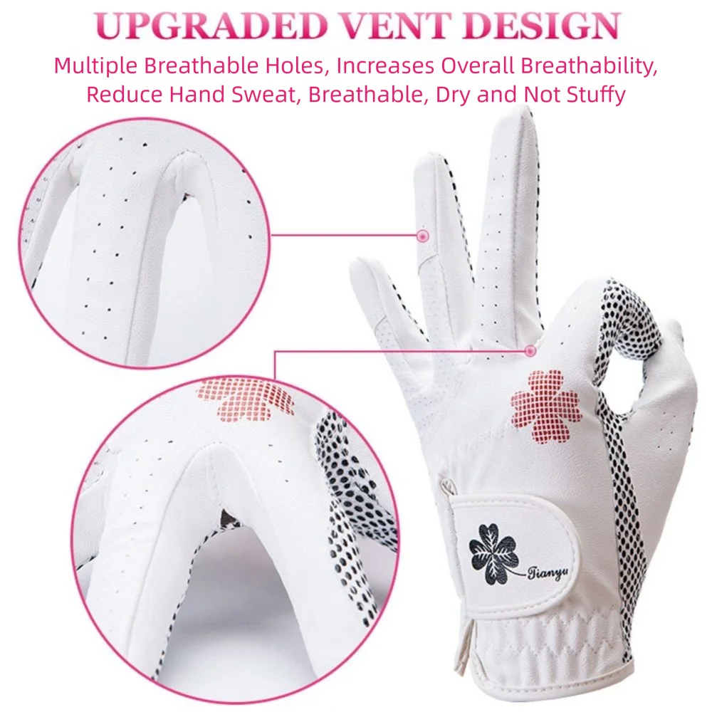 Fashion Breathable Women's Golf Gloves Wear Resistant Comfort Full Finger Golf Gloves Soft Elastic Golf Mittens Golf Accessories