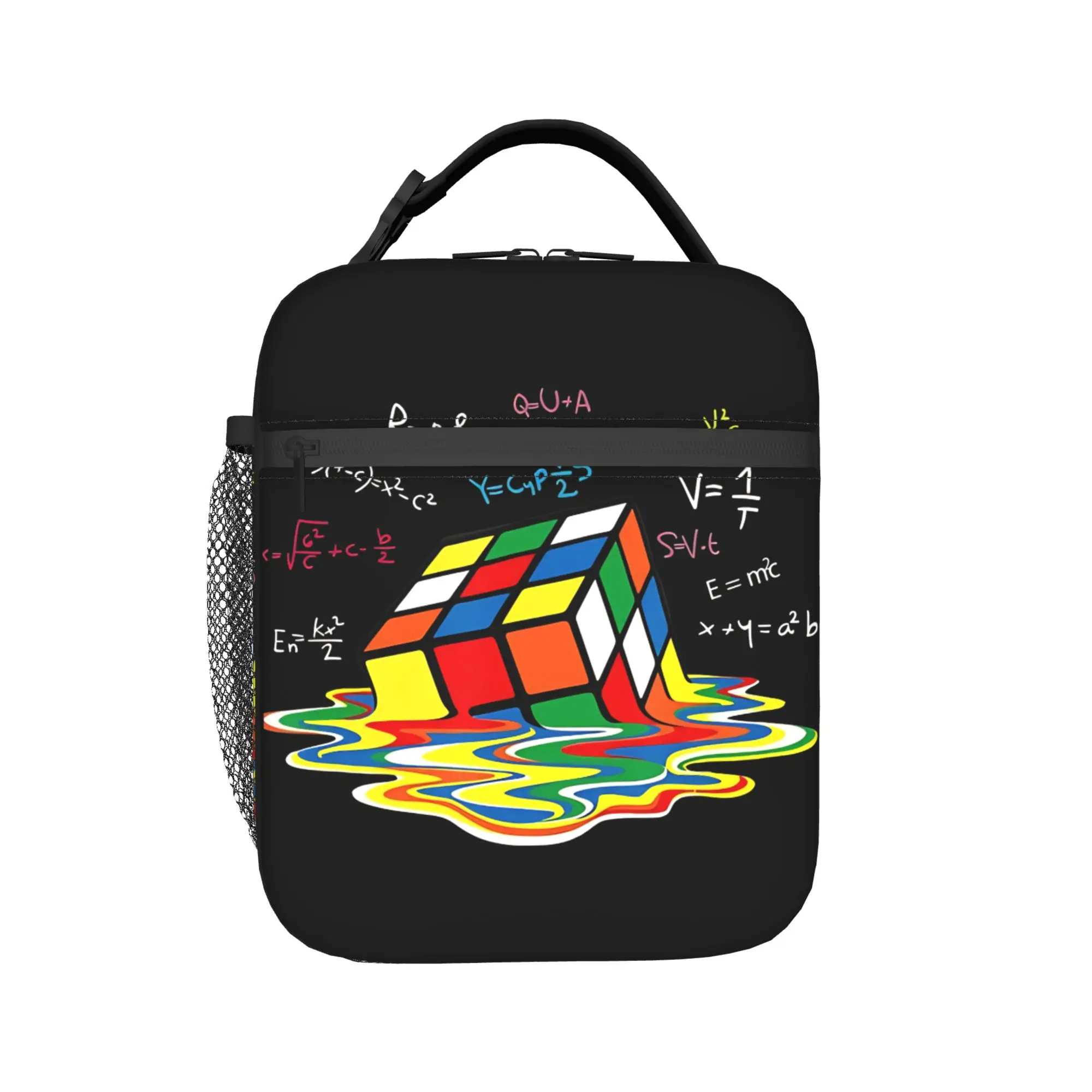 Math Melting Cube Funny Rubix Rubics Player Cube Melt Lunch Bag  Lunch Box For Child Thermal Lunch Bags Convenient Cooler Bag