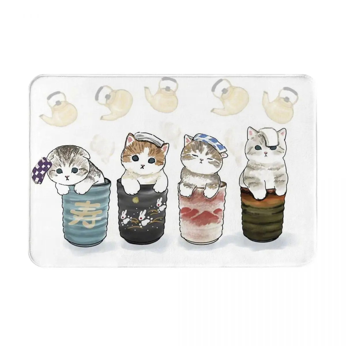 

Cute Cat Mofu Sand Mat Soft Bath Mat Mofusand Welcome Mats for Home Kitchen drop shipping Bathtub Shower Mats High Quality