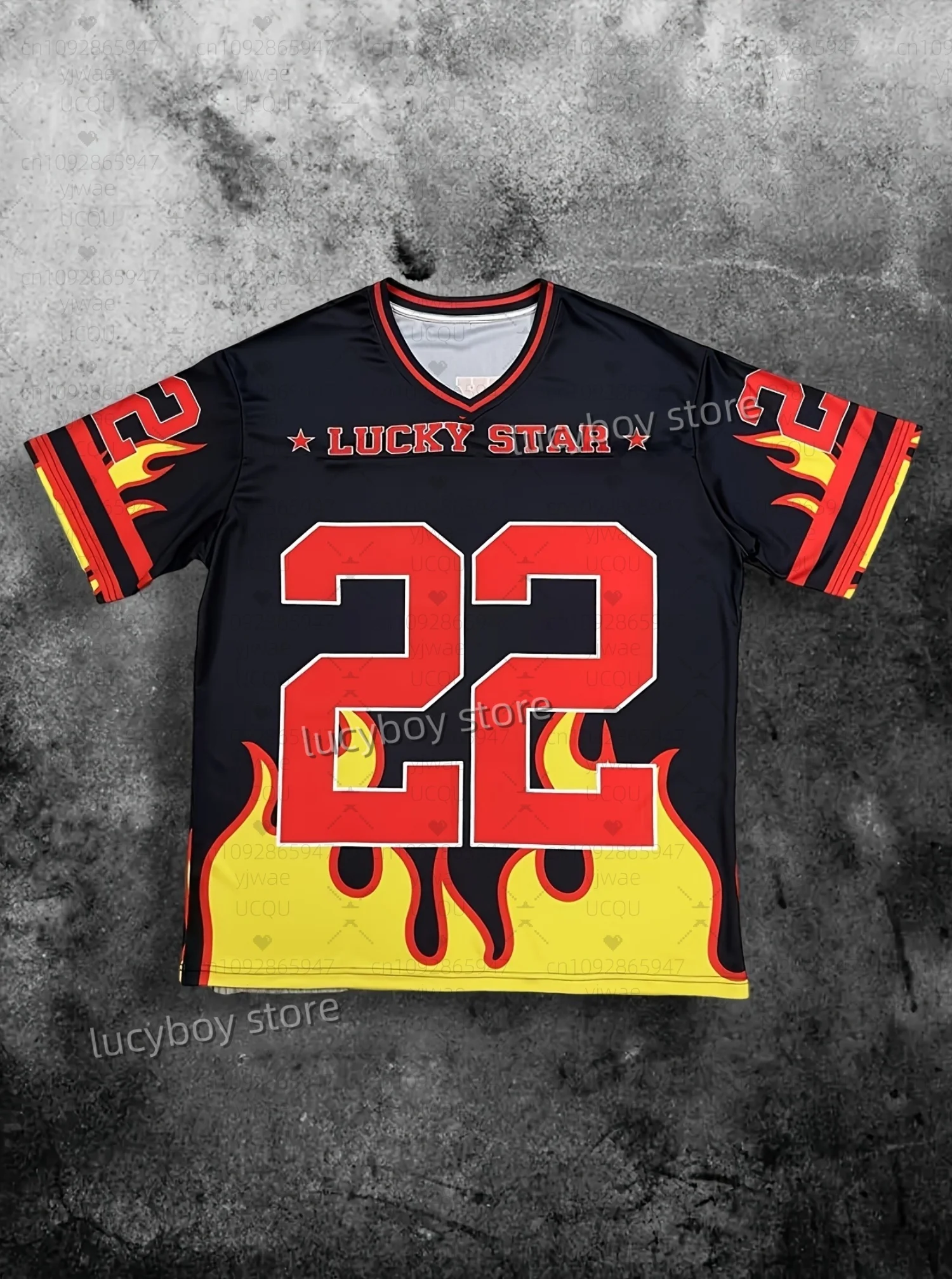 

Men' Summer Casual V-Neck No.22 Graphic T Shirts Men Short Sleeve Sport Tee Vintage Football T-Shirt Men Clothing