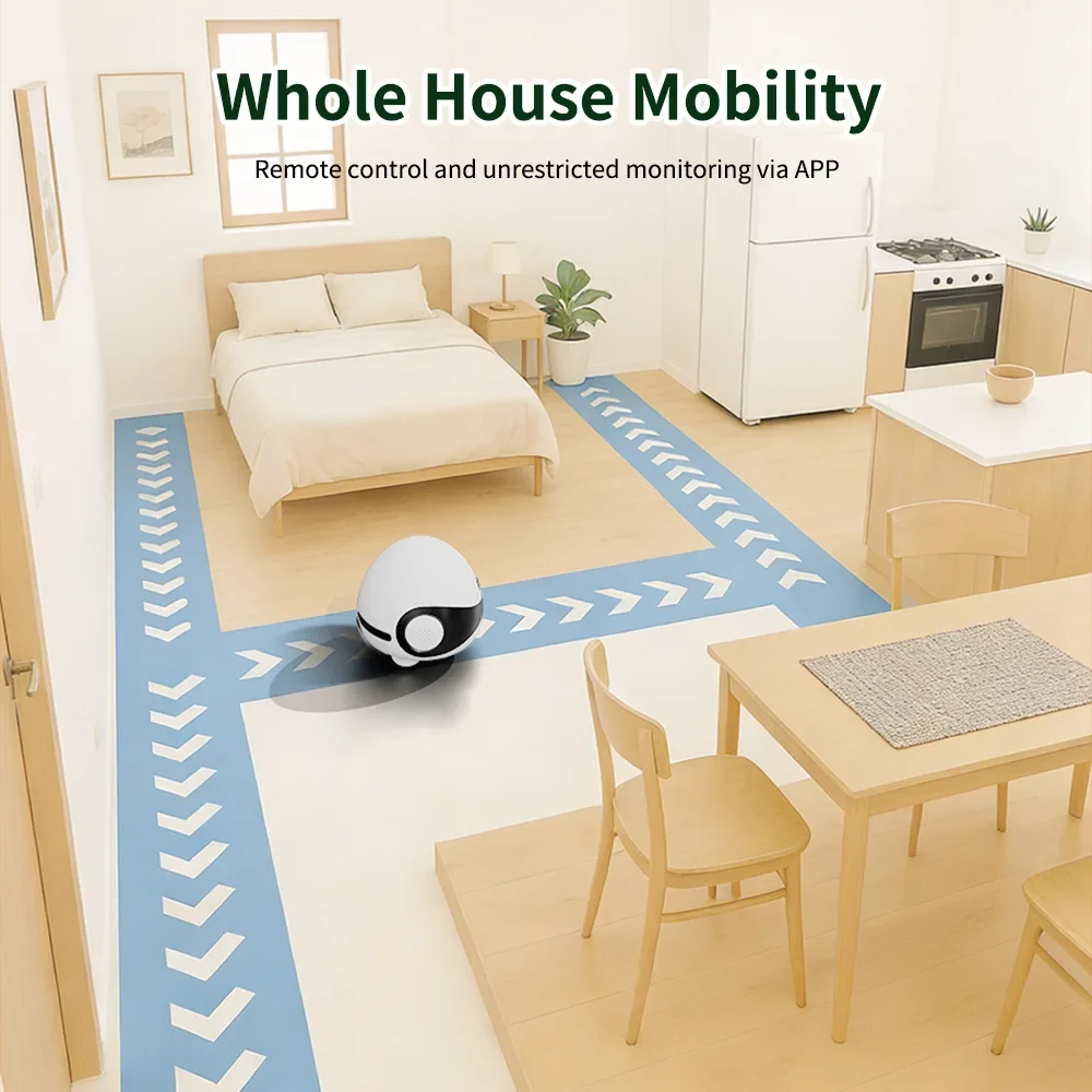 Baby WIFI 2MP Camera Robot for Dog Cat Baby 1080P Wifi​ 2.4G 360° Home Pet Camera Startlight Night Vision CCTV Pet Camera