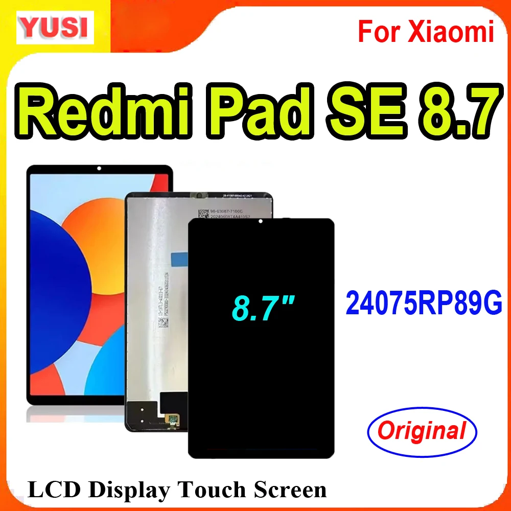 

8.7" Original LCD For Xiaomi Redmi Pad SE 8.7 24075RP89G LCD Display Touch Screen Digitizer Assembly for Redmi Pad SE 8.7 LCD