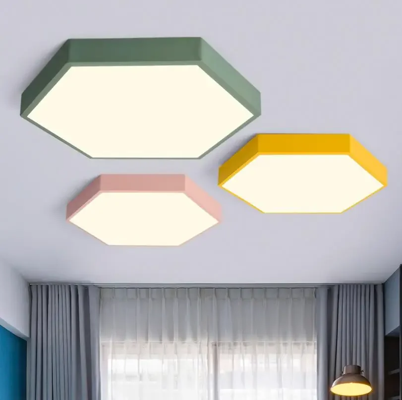 E مسدس سامسونج LED ضوء السقف الحديث الحديد الاكريليك مصباح داخلي المطبخ غرفة نوم الشرفة الديكور تركيب المصابيح AC110-265V