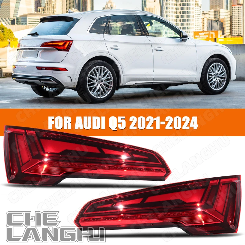 

LED Taillight For Audi Q5 2021 2022 2023 2024 US Version DRL Turn Signal Brake Light Rear Lamp car accessories