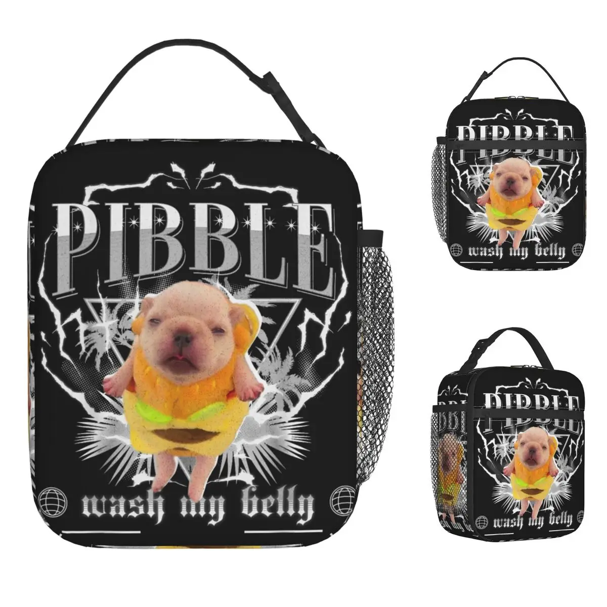 Funny Pibble Meme Wash My Belly Clean My Belly Meme Lunch Bag For Child Lunch Box Casual Picnic Cooler Bag Thermal Lunch Bags