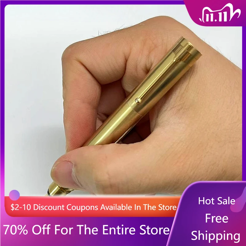 Luxury Pens Convenient Pocket Brass Fountain Pens Mini Import Germany Schmidt Nib 0.38EF 0.5F M B Nib Calligraphy Pen Stationery