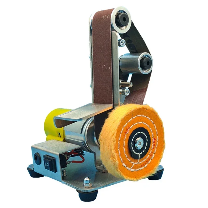 110V-220VDIY Multifunctional Desktop Micro Electric Belt Sander Mini Polishing Machine Fixed Angle Grinder