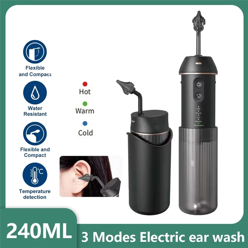 A84G-Ear Cleaner Rechargeable Water Washer Ear Cleaning Irrigation Flushing For Adults Child