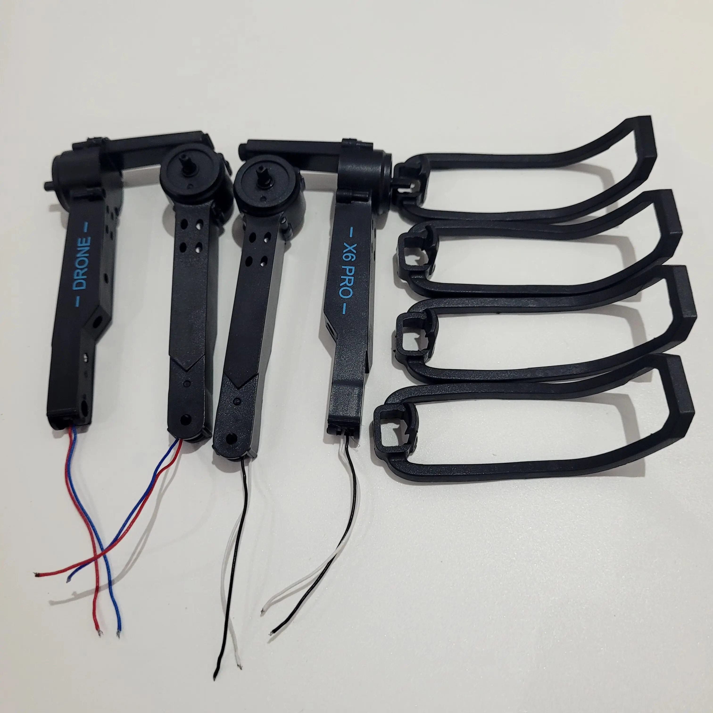 Kit de pièces de rechange pour Drone X6 PRO, Mini Drone quadrirotor X6PRO, ensemble complet de bras de moteur avec 4 pièces de protection de lame, accessoire de cadre de protection