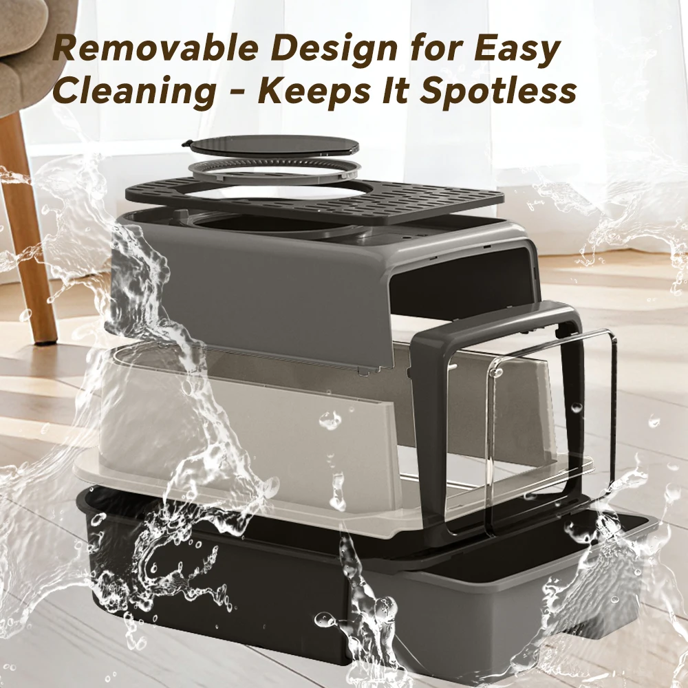 Caja de arena para gatos de tr - Self Cleaning Cat Litter Box Automatic reseña y precio