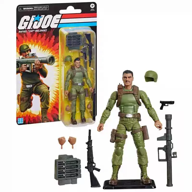 

In stock G.I. Joe GI Joe Assortment Vintage Card Back 6 Inch Rafael Zap Melendez Action Figure Model Toy Collectible Gift