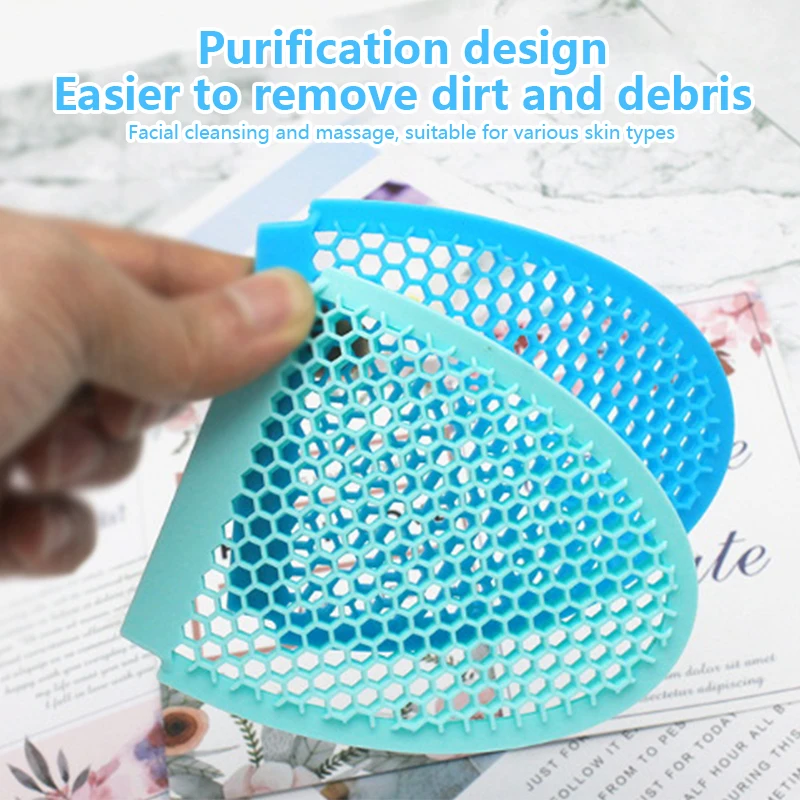 Double-Sided Manual Facial Cleansing Brush Silicone Scrubbers Food Grade Deep Wash Pores Shrink Dead Skin Exfoliating