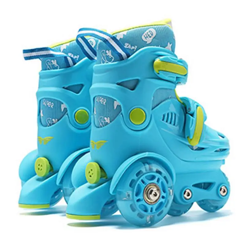 

Children Roller Skates Skating Shoes Kids Single Row Roller Skates Boy's Girl's Size Adjustable 4 Wheels Skates Shoes