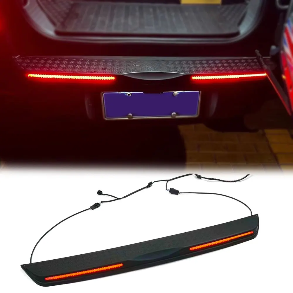 For 2020 land rover defend extended Rear Bumper cover Tailgate Trunk Door Guard Anti-scratch with led brake turnining light