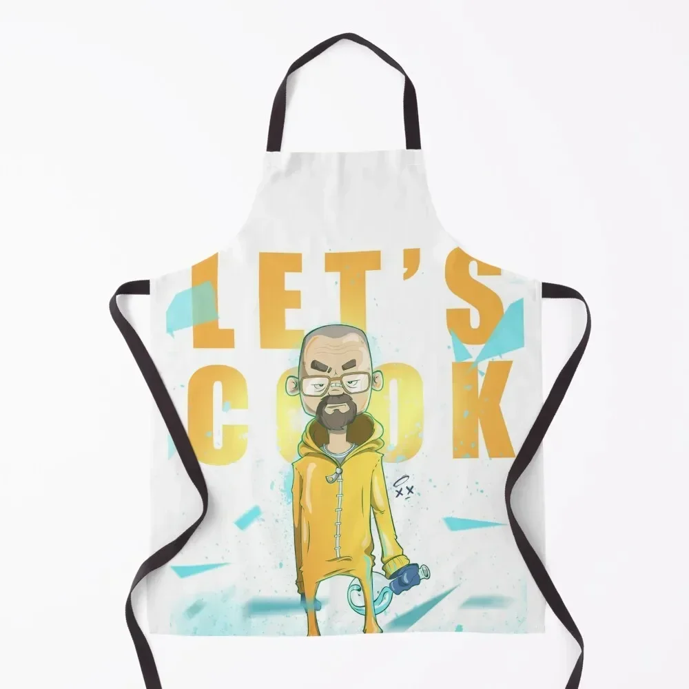 

LET'S COOK - Breaking Bad character illustration Apron Novelties Kitchen And Home Funny esthetician Apron