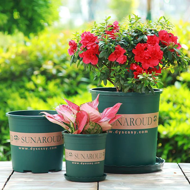 

4 Sizes Available/gallon Planter Round/thickened Green Root Control Pot/resin Plastic Planter/Balcony Garden Planter