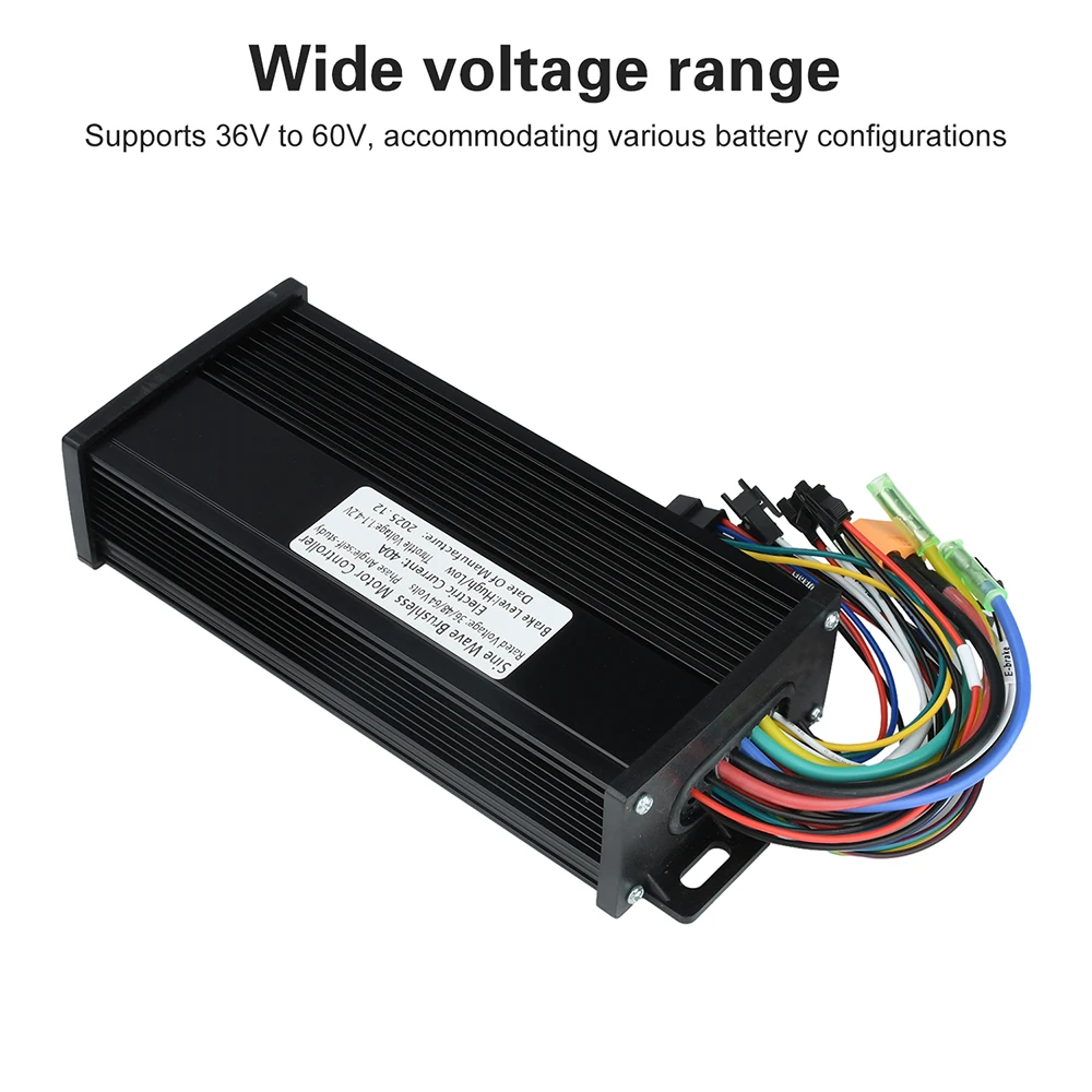36V 48V 52V 60V 64V Sine Wave Brushless Motor Controller 1000W 2000W 40A For S866 V889 No. 2 Protocol LCD Instrument E-bicycle