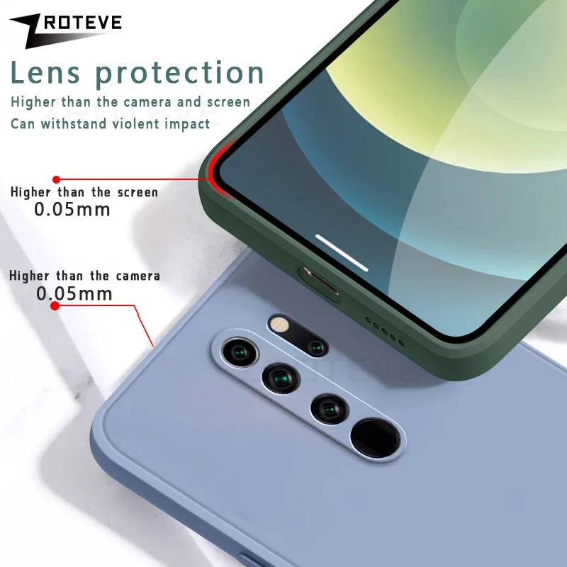 For Redmi Note8 Pro Case ZROTEVE Silky Liquid Silicone Soft Cover For Xiaomi Redmi Note 8 2021 7 Pro Xiomi Mi Note7 Phone Cases