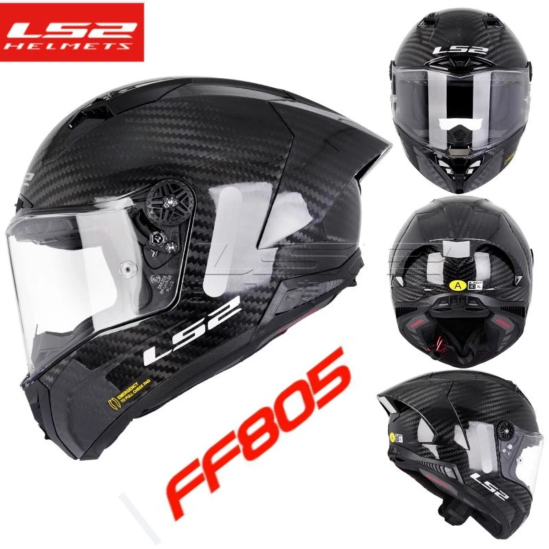 

LS2 Carbon Fiber Motorcycle Helmet Men's and Women's Locomotive Full Helmet Thunder Feng FF805 Cascos Para Moto
