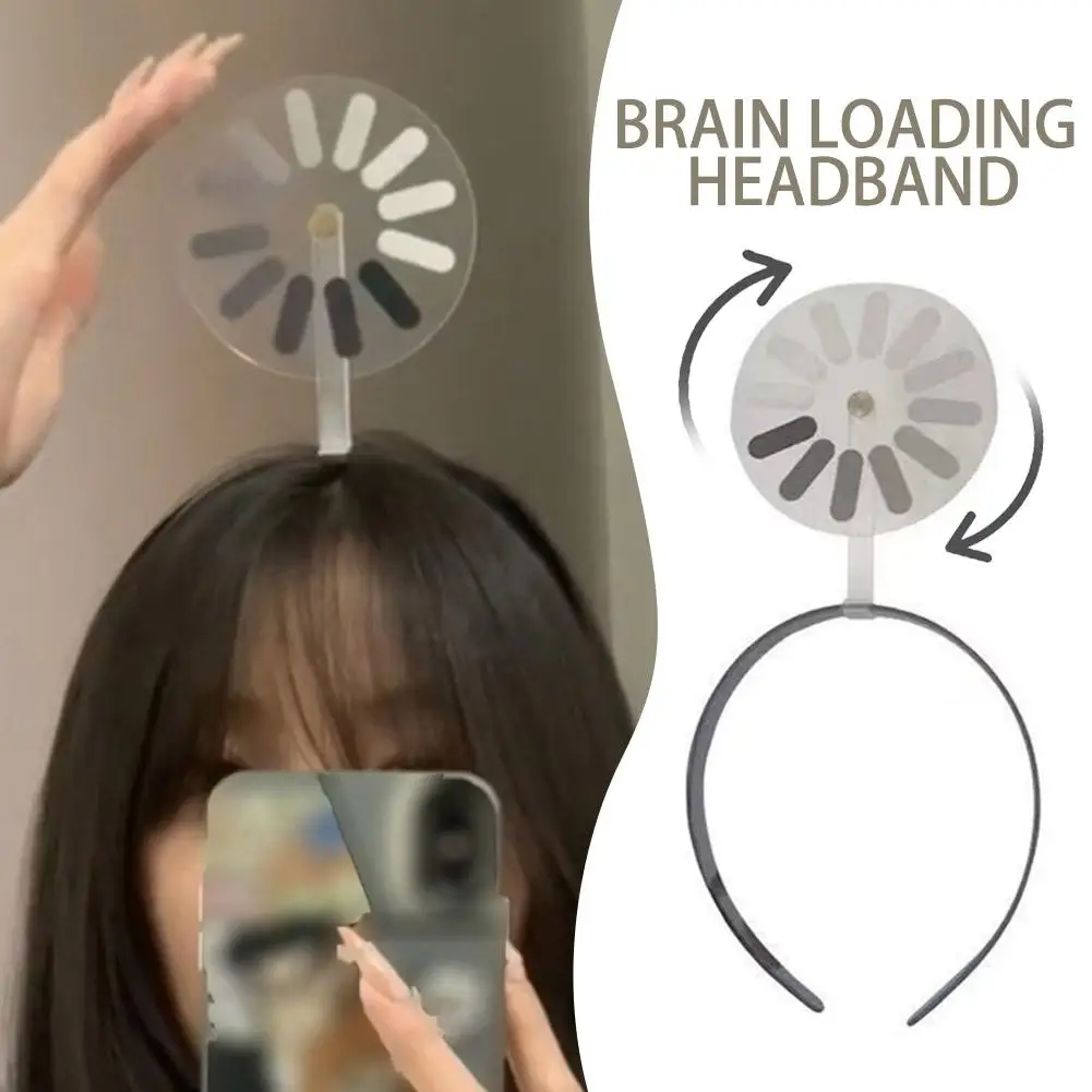 새로운 재미 있은 회전식 간단하고 귀여운 장난 머리띠 액세서리 두뇌 로딩 머리띠 간단하고 귀여운 축제 파티 장식