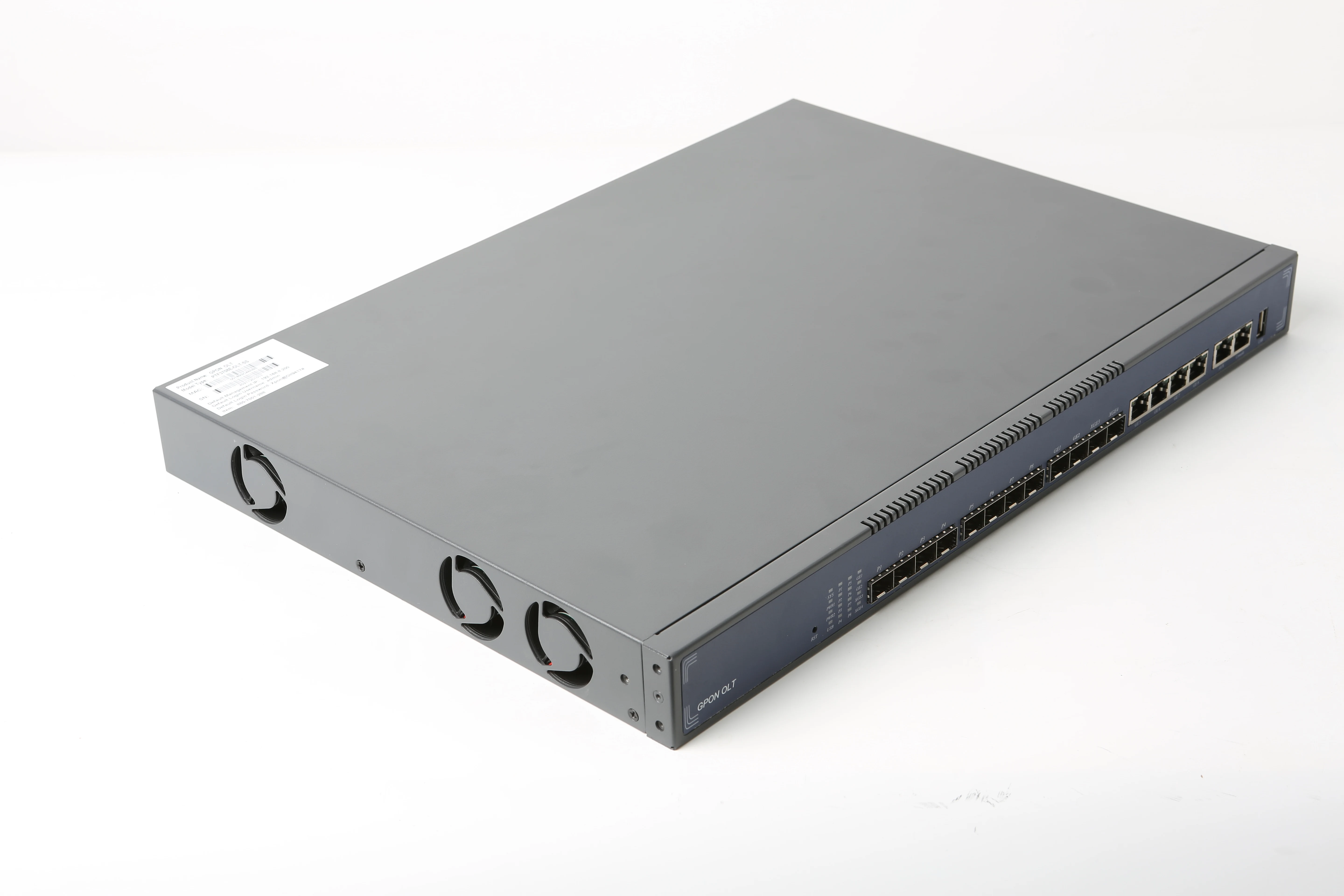 HiOSO 1U GPON OLT 8PON 4PON อุปกรณ์ไฟเบอร์ออปติก GPON OLT สำหรับโซลูชั่น FTTx 4 พอร์ต มินิ OLT FTTH  แหล่งจ่ายไฟเดี่ยว รุ่น HA7308G-L