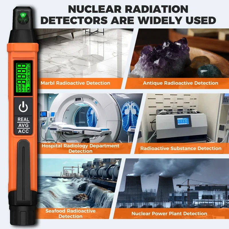 عداد جيجر صغير كاشف الإشعاع النووي القلم الأشعة السينية جاما بيتا كاشف الرخام اختبار النشاط الإشعاعي مقياس الجرعات الشخصية #5