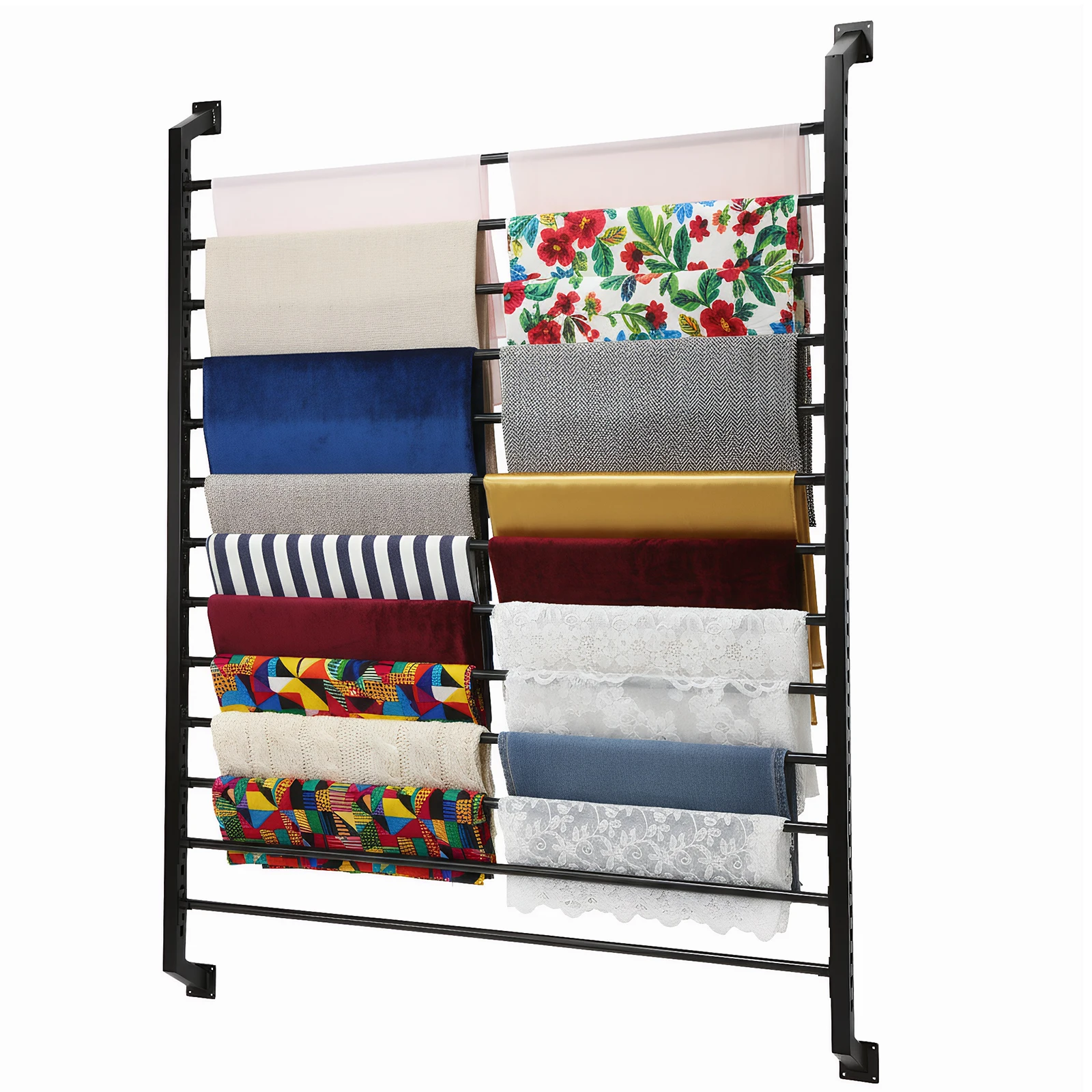 

Стеллаж для демонстрации автомобильной пленки, 13-ярусный металлический держатель для рулонов виниловой пленки с регулируемой штангой для подвешивания, для гаража и мастерской