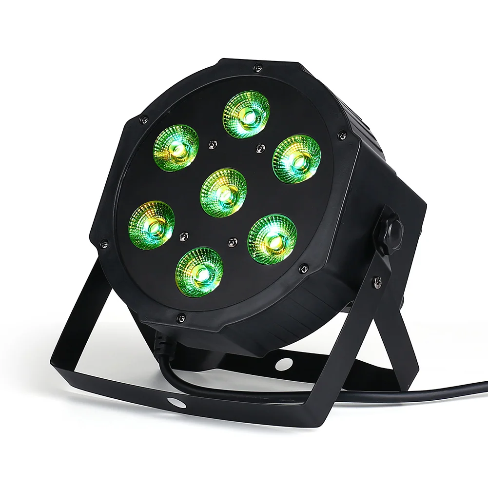 Reflector Par LED RGBW, 7x12w, 7x18W, RGBWA + UV, para fiestas y discotecas, controlador RGBW DMX, Dj, fiestas y bares