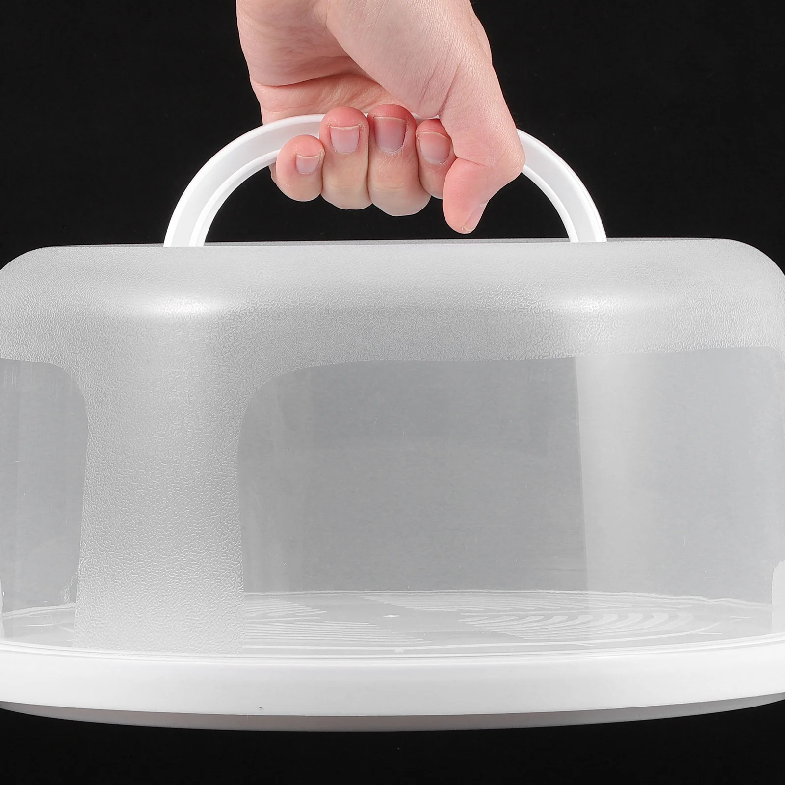 

2pcs Plastic Cake Container Carrier with Clear Dome Lid Pastry Dessert Storage Box Round Bakery Cake Box Reusable Packaging Case