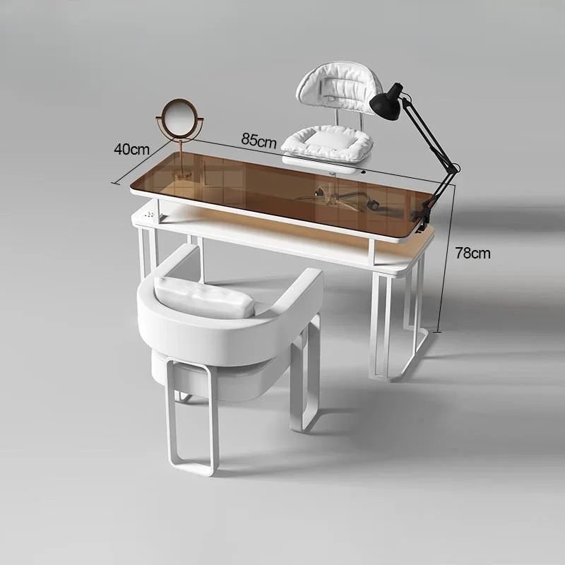 

Nordic Glass Nail Tables Multifunction Luxury Simple Storage Nail Tables Professional Aesthetictable Alon Furniture Nagel FYMT