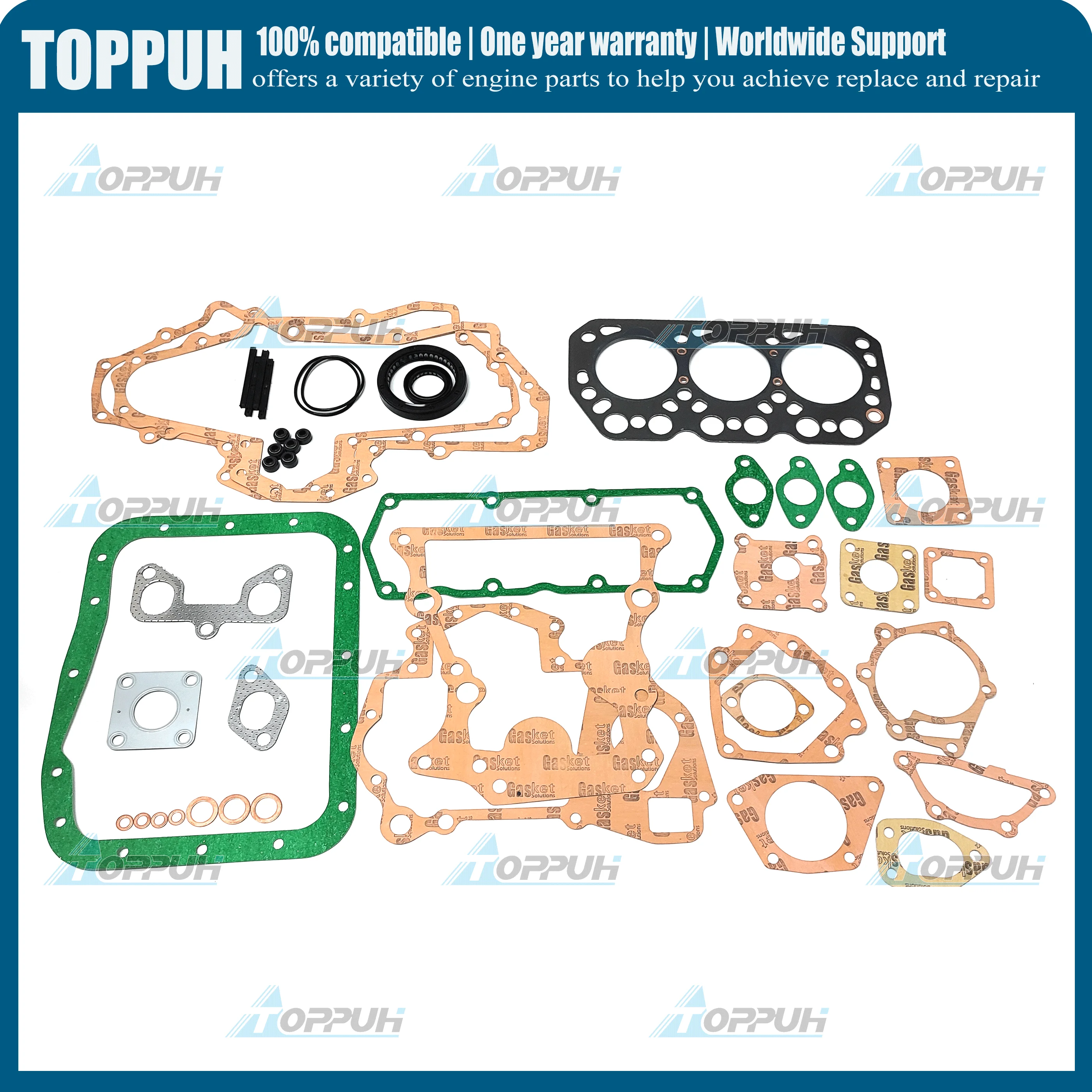 

K3M Engine Gasket Kit For Mitsubishi MT300 MT301D Tractors MM408438