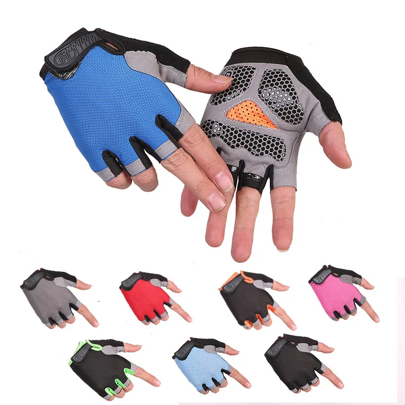 

New Cycling Anti-slip Anti-sweat Men Women Half Finger Gloves Breathable Anti-shock Sports Gloves Bike Bicycle Glove