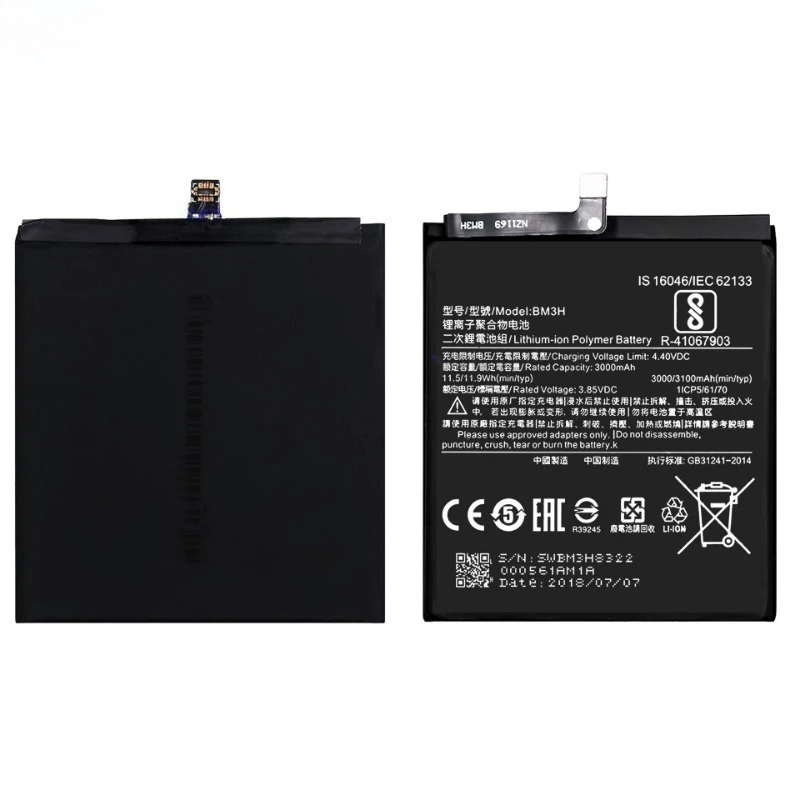 BM3H High Quality Phone Battery 3.85V 3000mAh For Xiaomi Mi Play / M1901F9E M1901F9T Brand New Replacement Battery