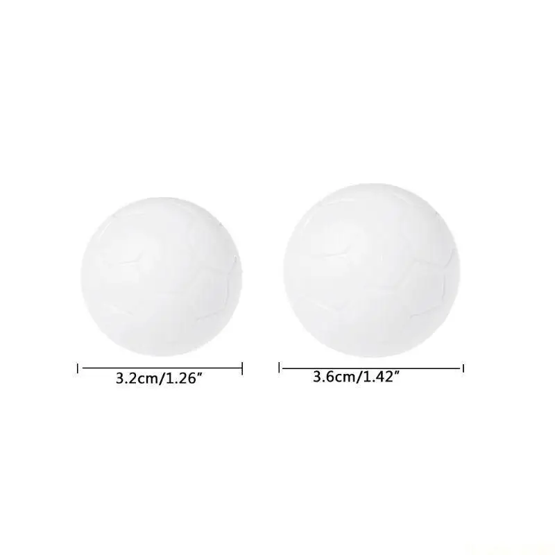 M5TC 2x Table Soccer Mini White Official Foosball Replacement Parts Resin Balls Decor