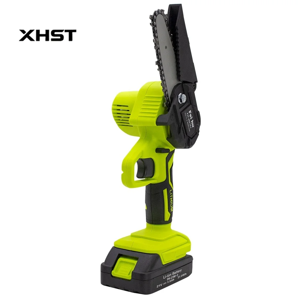 

Cordless Power Chainsaw With Security Lock Mini Chainsaw 4-Inch With 2 Battery Handheld Small Chainsaw For Wood Cutting Tree