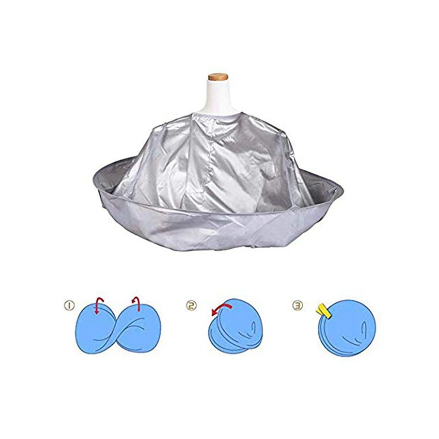 T27C 2X إكسسوارات الشعر التفاف الشعر DIY بها بنفسك قص الشعر عباءة مظلة كيب صالون الحلاق المنزل تصفيف الشعر غطاء الرأس القماش