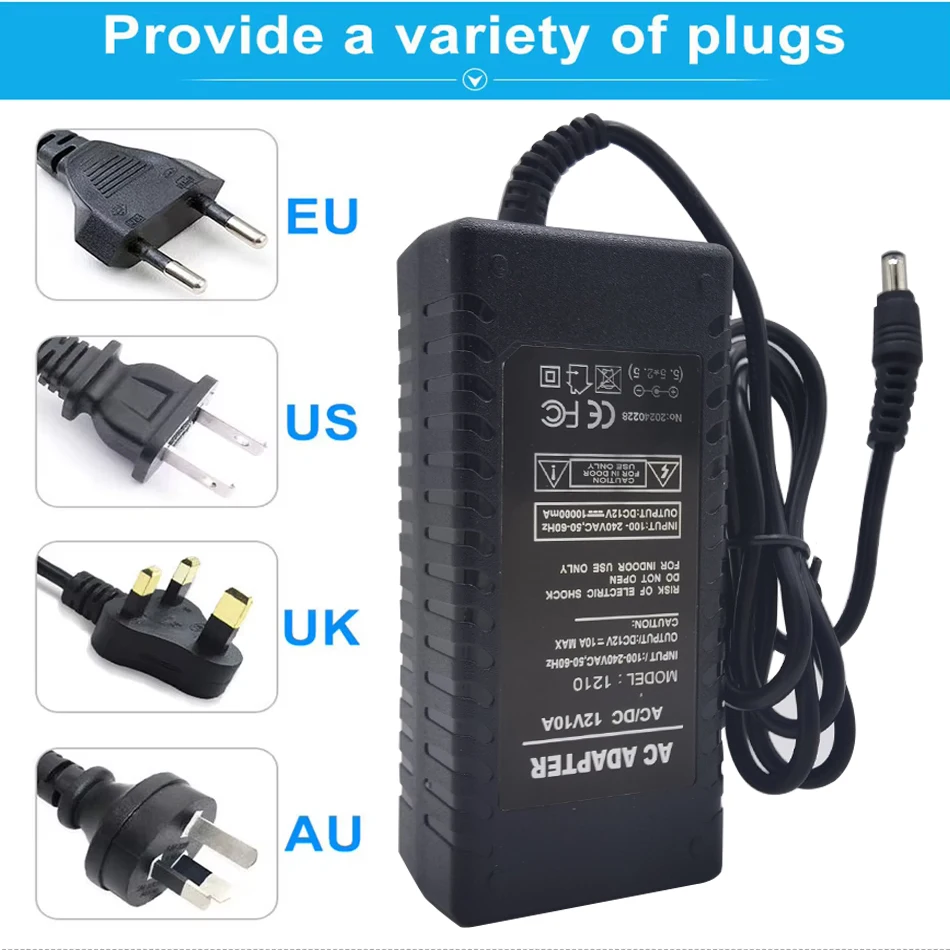 Power Adapter AC 90-240V To DC 5V 12V 24V EU US Lighting Transformer 1A 2A 3A 5A 6A 10A Use For WS2812B WS2811 LED Light Strip