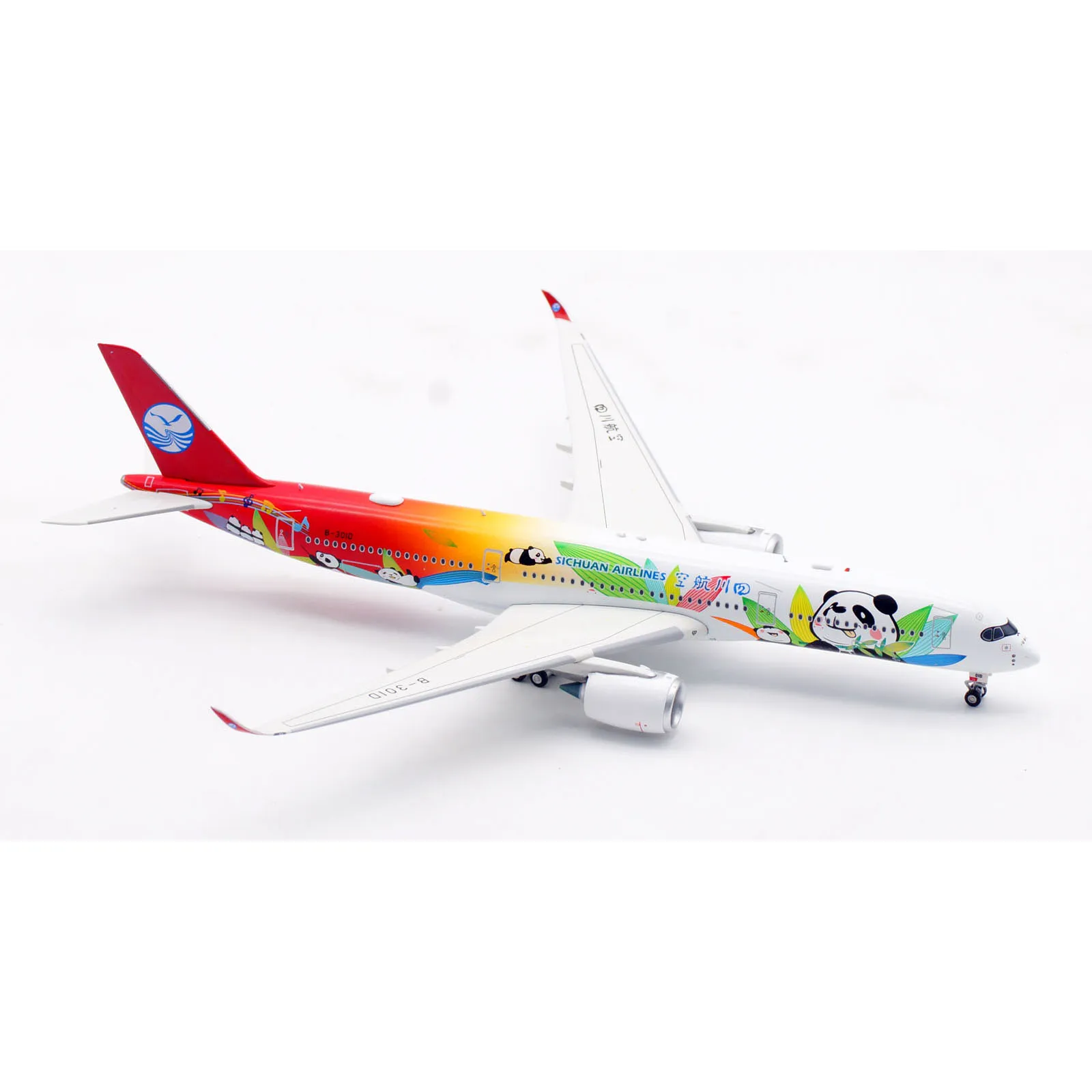 

AV4007 Alloy Collectible Plane Gift Aviation 1:400 Sichuan Airlines Airbus A350-900 Diecast Aircraft Jet Model B-301D +Tractor
