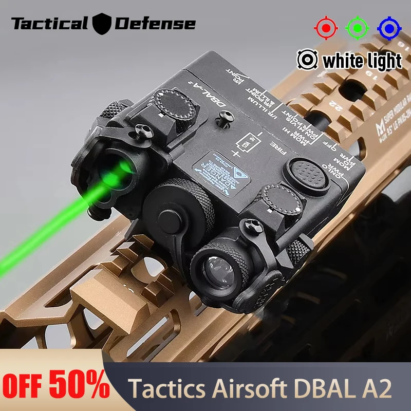 

WADSN Tactics Airsoft DBAL A2 Red Dot Green Blue Indicator White LED Light Fit 20mm Rail Airsoft Hunting Weapon No IR Laser