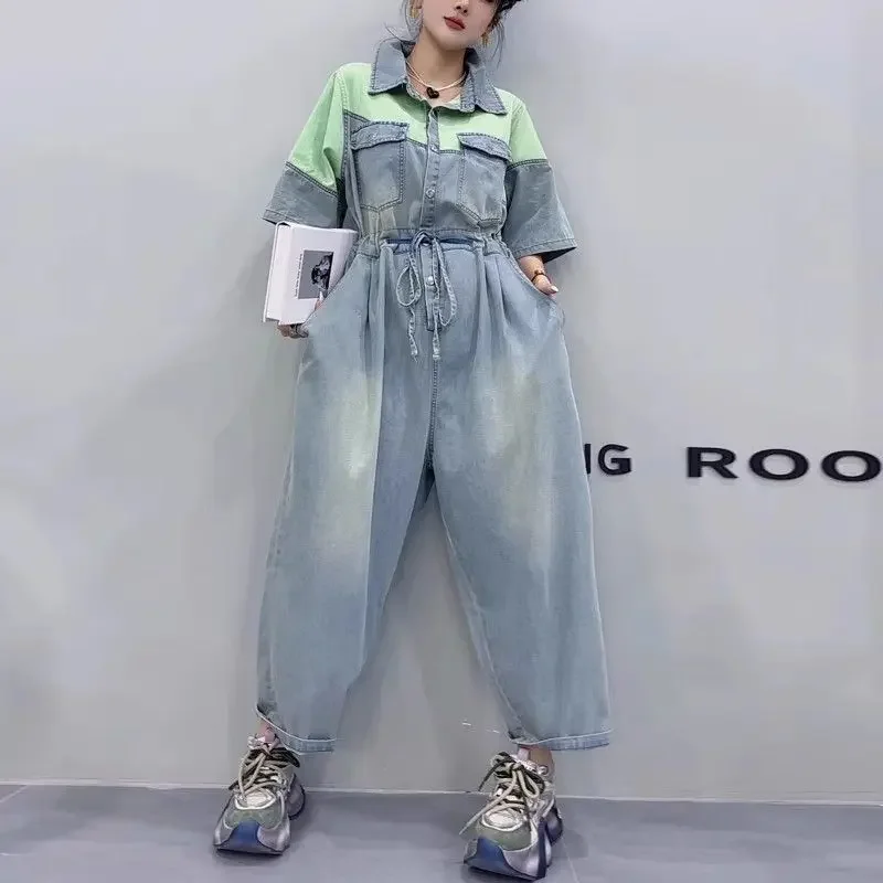 بدلة رعاة البقر النسائية الجديدة لربيع وصيف 2025 عالية الخصر