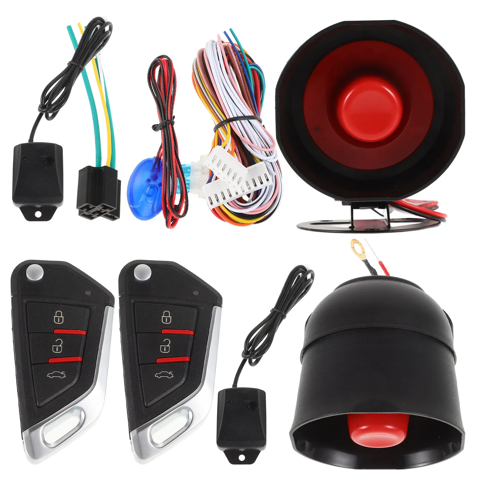 

Комплект автомобильной сигнализации: универсальный пульт дистанционного запуска, центральный замок, система защиты от угона, простая установка, бесключевой доступ к автомобилю