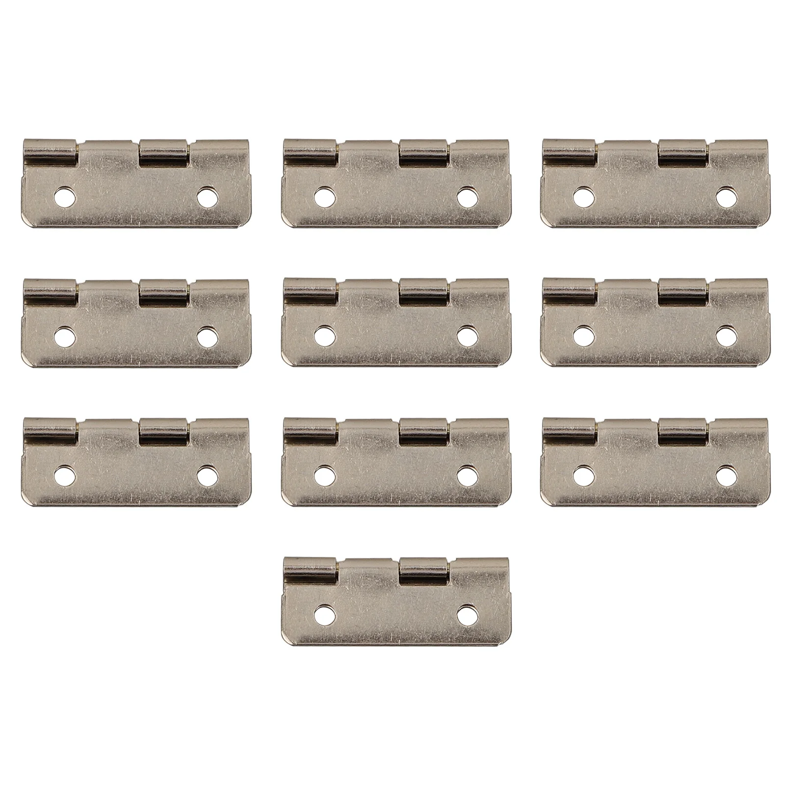10pcs Furniture Connector Four-Hole Wooden Box Hinge for Flat Opening 90 Degree Hinge Made Of Long Lasting Iron Material