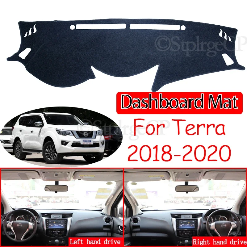 Sunshade Dashmat Protect Anti-UV Carpet Dash Car Accessories for Nissan Terra 2018 2019 2020 Anti-Slip Mat Dashboard Cover Pad