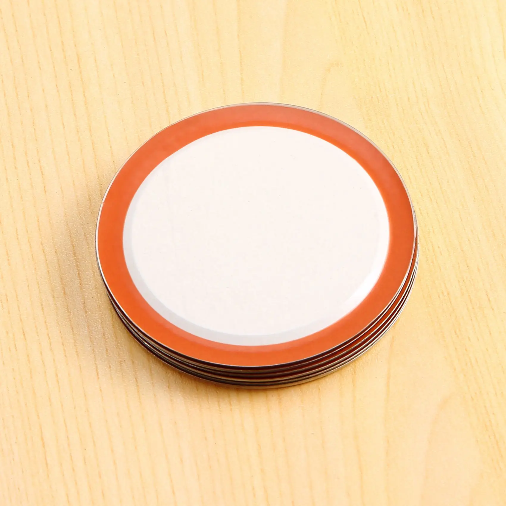 ABWR-缶詰蓋 ボール/カージャー用レギュラーマウス、シリコンシール付き分割型金属ジャーキャップ、シルバー